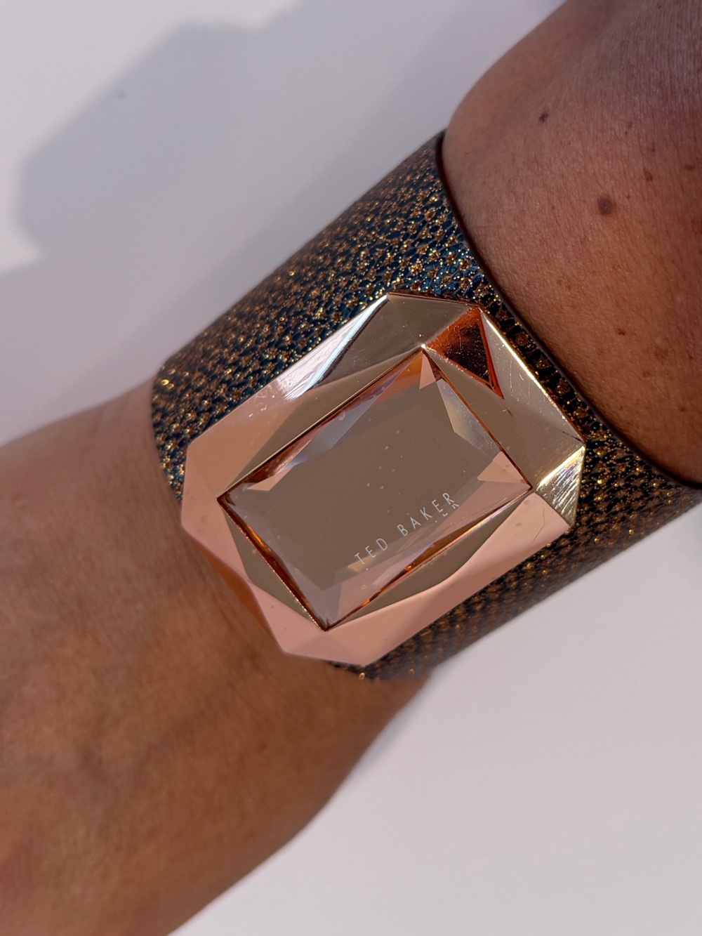 Ted Baker London Revenna Wide Double Rivoli Crystal Cuff Bracelet